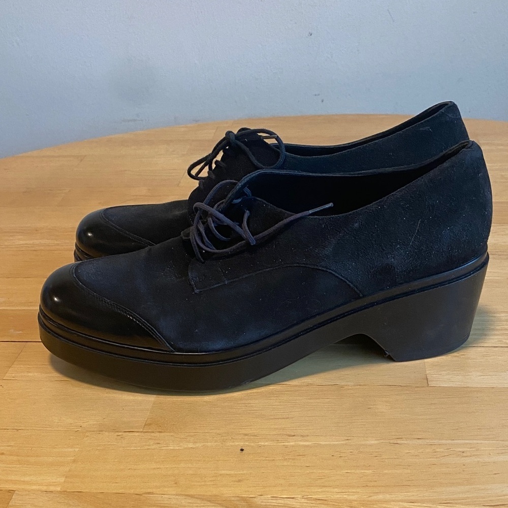 Robert Clergerie Suede Voel Platform Oxfords Size 10 - Picture 3 of 12